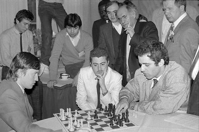 Grandmasters Karpov, Polugayevsky, Kasparov, Tal