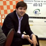 Svidler at the 2010 Russian Championship. Maria Fominykh's caption to this photo: "Whenever Svidler appeared in the press centre he was the centre of attention. People keep saying that chess needs professional commentators. We've found at least one, but for now he plays chess too well." http://chesspro.ru/_events/2010/super_m_fominih2.html | photo: ChessPro